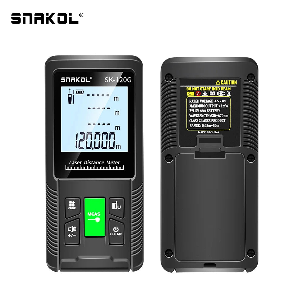 Snakol Laser Distance Meter 40m 50m 70m 100m 120m Rangefinder Digital Range Finder Trena Roulette Ruler Distance Measuring Tape