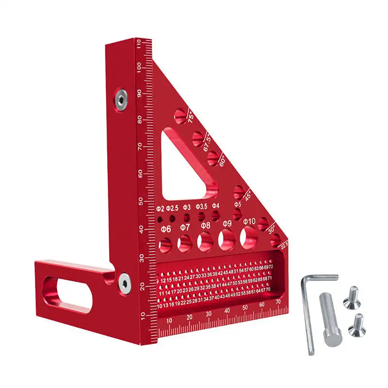 Woodworking Square Protractor Aluminum Alloy Miter Triangle Ruler High Precision Layout Measuring Tool for Engineer Carpenter