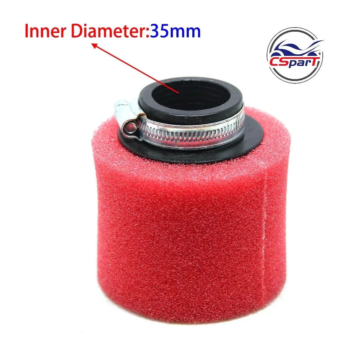 32mm 35mm 38mm 42mm 44mm 58mm straight Neck Foam Air Filter Sponge Cleaner Moped Scooter Dirt Pit Bike Motorcycle RED Kayo BSE