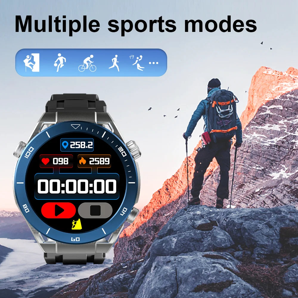 New Sports Smart Round Watch Bluetooth Call Compass Information Reminder Sleep Monitoring For Men Women Android IOS Smartwatch