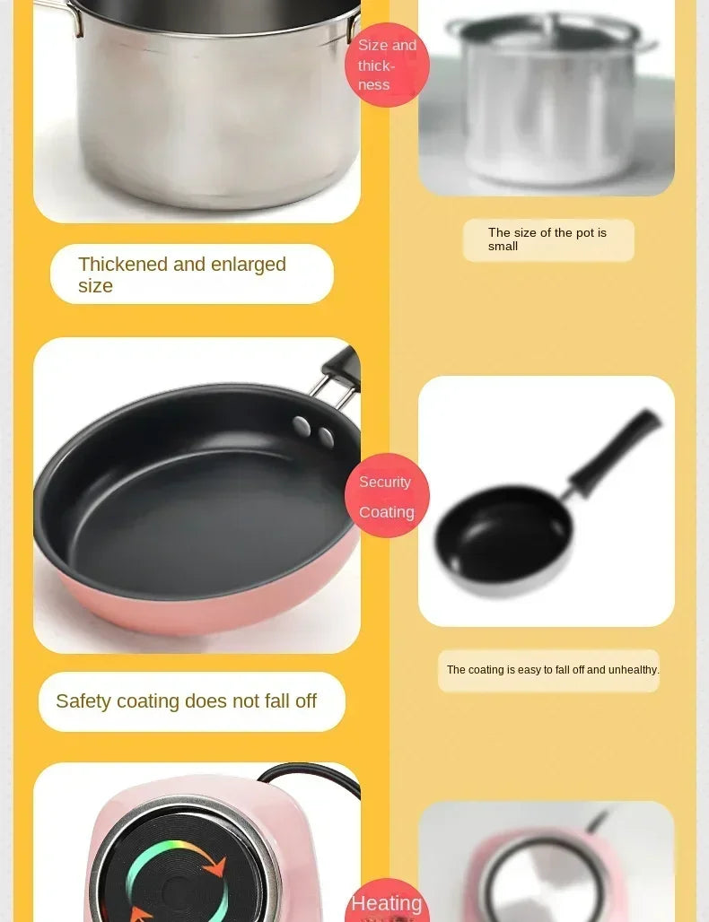 New Girl Baby Can Cook Funny Mini Kitchen Wholesale Real Cooked Family Toy Set Birthday Gift Girl Toys