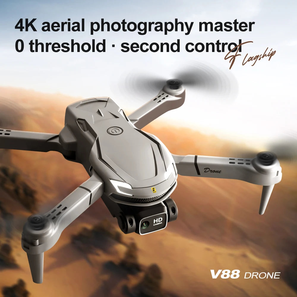 New V88 Mini Drone 4K HD Dual Camera 5G GPS Obstacle Avoidance Photography Optical Flow Foldable Quadcopter Toy UAV