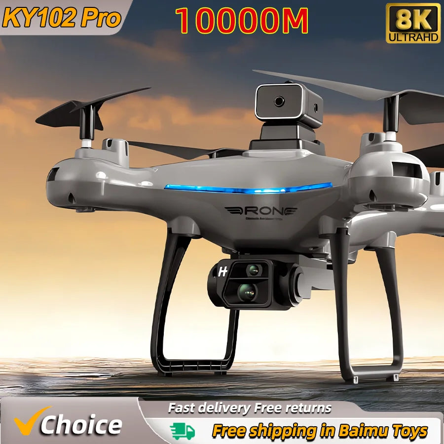 KY102 Rc Drone 8K Profesional Dual-Camera Aerial Photography 360° Obstacle Avoidance Optical Flow Four-Axis RC Aircraft 10000M