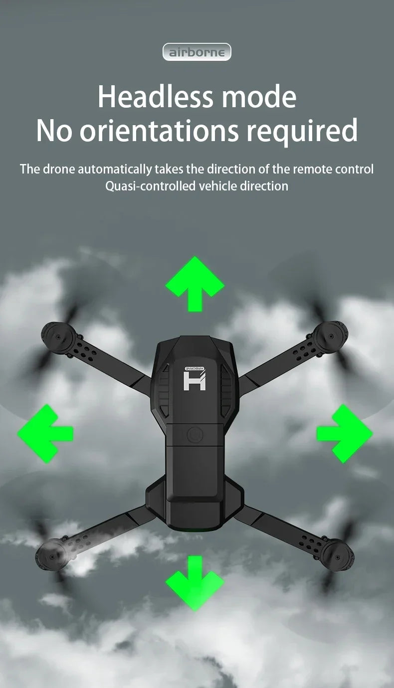 New H4 Mini Drone 4K WIFI FPV Wide Angle HD Dual8K Camera Height Hold RC Foldable Quadcopter Helicopter Toy Gift Apron Sell