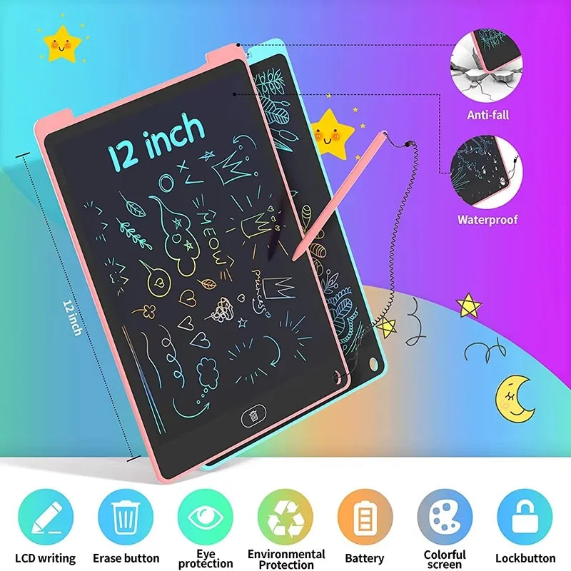 Educational LCD Writing Tablets in 8.5 - inch, 10 - inch, and 12 - inch Sizes: Boost Children's Painting Skills Painting Talents