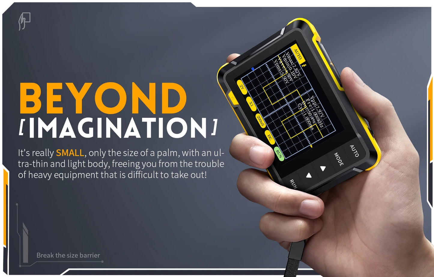 FNIRSI-138 PRO DSO152 Handheld Digital Oscilloscope 2.5MSa/s 200KHz Analog Bandwidth Support AUTO,80Khz PWM And Firmware Update