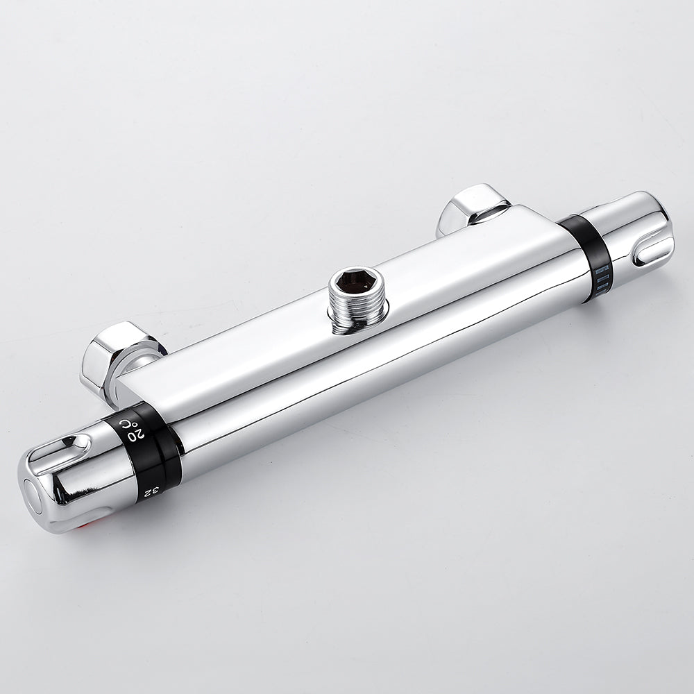 Thermostatic Shower Faucets Set Chrome Bathroom Thermostatic Mixer Tap Hot And Cold Bathroom Mixer Mixing Valve Bathtub Faucet