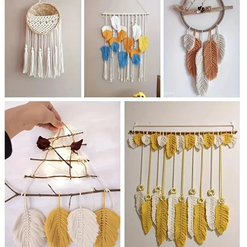2.0cm100m Lace Cord Cotton Cord String Craft DIY Sewing Hand Woven Decorative Wall Hanging Bohemian Party Home Decor