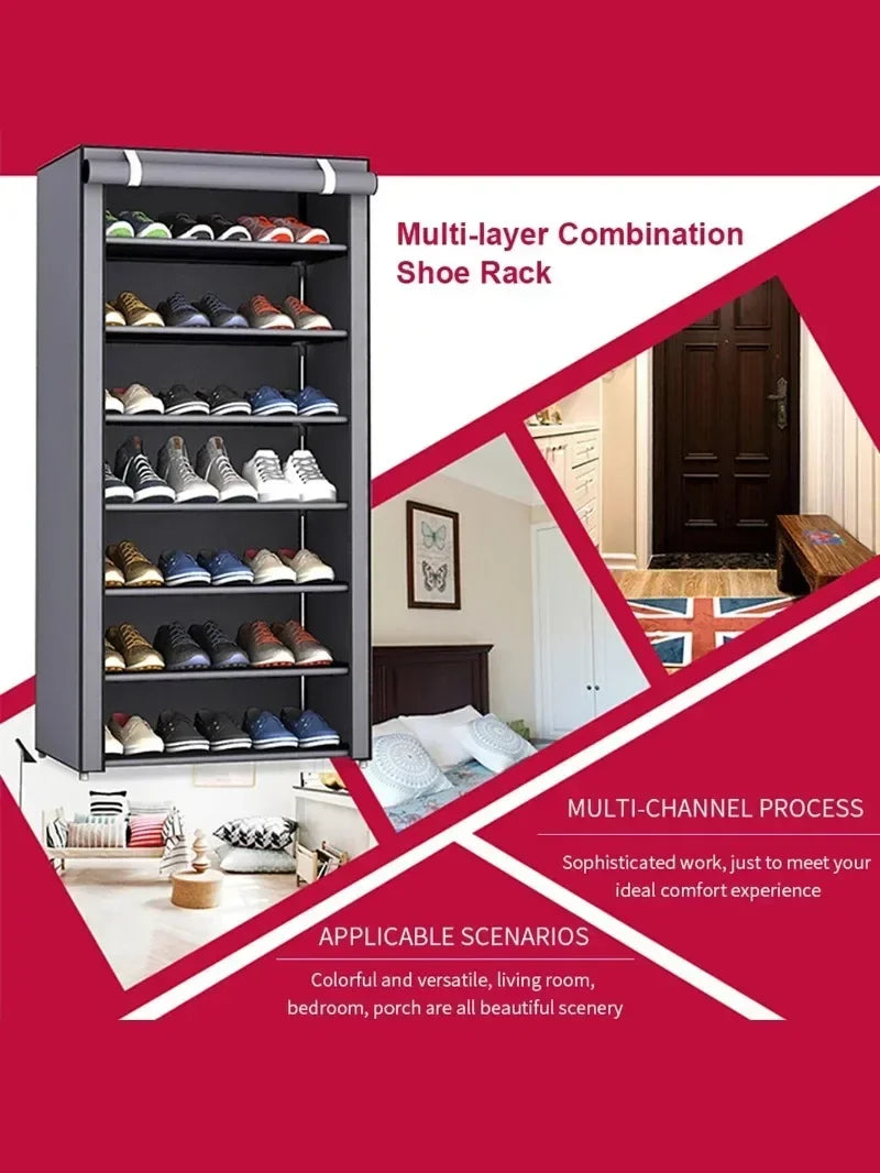 style dormitory door simple cabinet simple shoe rack multi-layer space saving and economical home dustproof shoe cabinet New