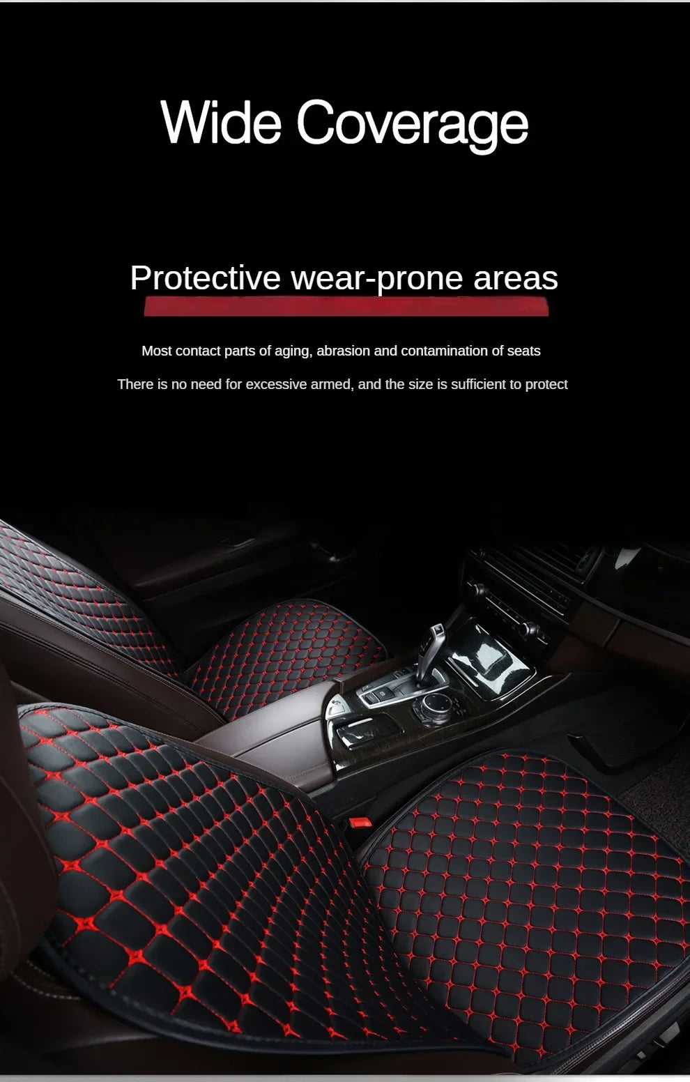 New Pu Leather Car Seat Cover Seat Back Cushion Minimalism Seat Cushion Universal Wear-resistant and Durable Four Seasons