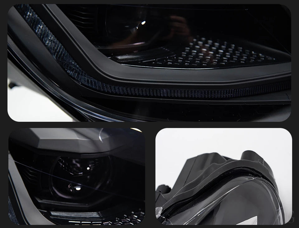 Car Styling Headlights for VW Golf 6 MK6 jetta R20 Black Samurai Style LED Headlight 2009-2012 Head Lamp DRL Signal Projector
