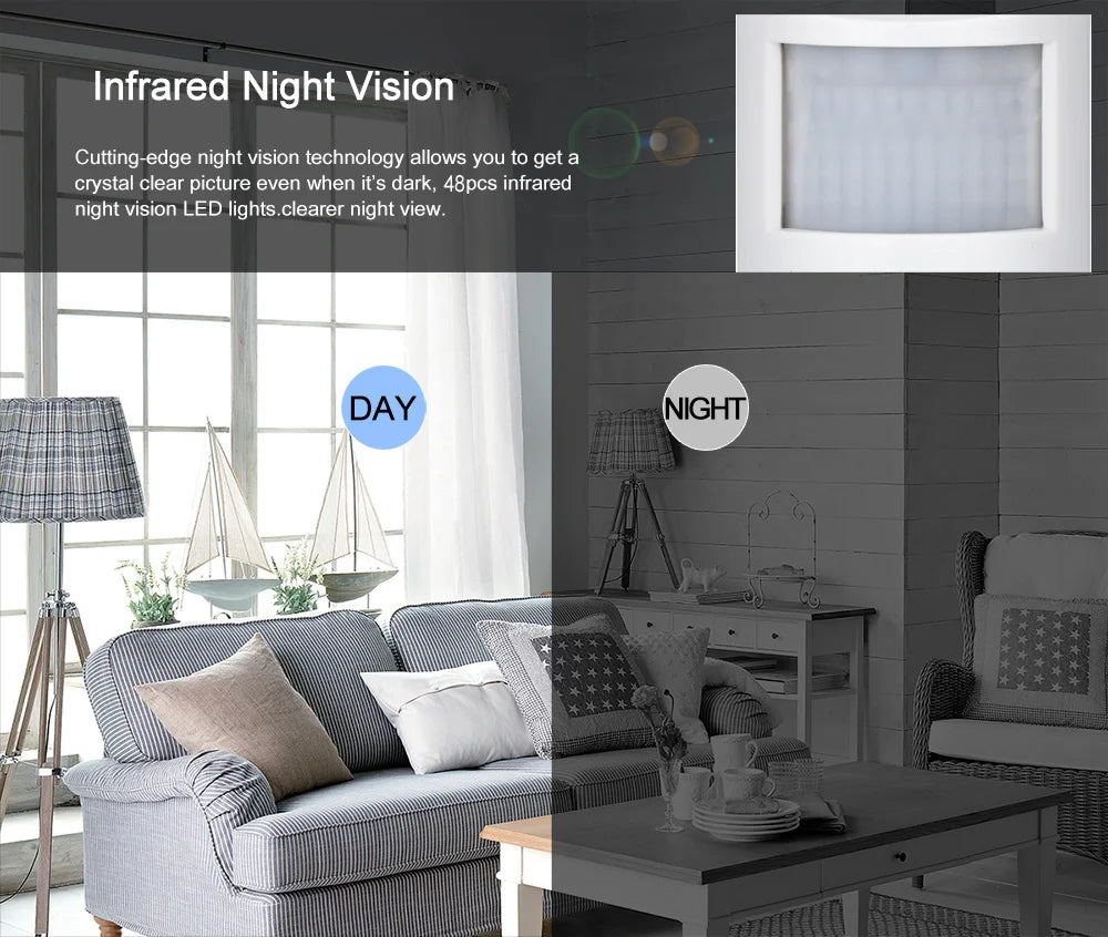 Tuya 6mp Mini wifi Camera 4MP PIR Style Indoor Onvif Built-in Audio TF Card Slot IPC Vision 48pcs 940nm IR LED Smart Security