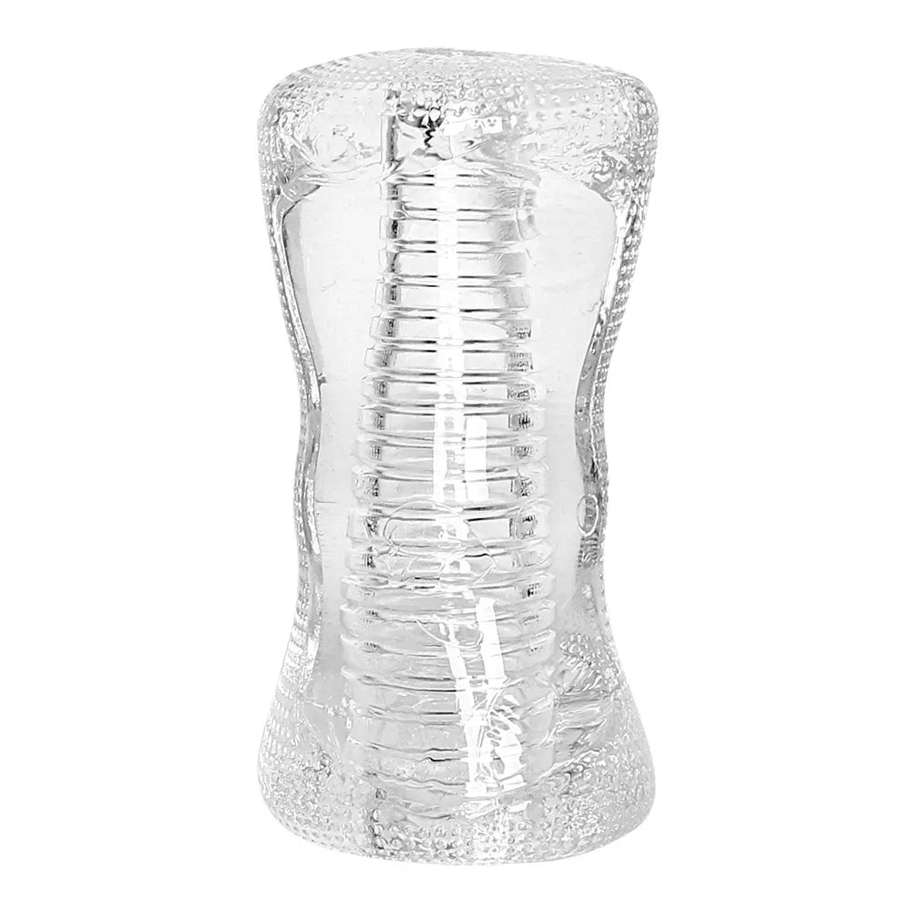 13cm Male Masturbator Transparent Jelly Artificial Vaginal Real Pussy for Men Penis Exerciser Cock Enlarger Suck Sex Toys Erotic