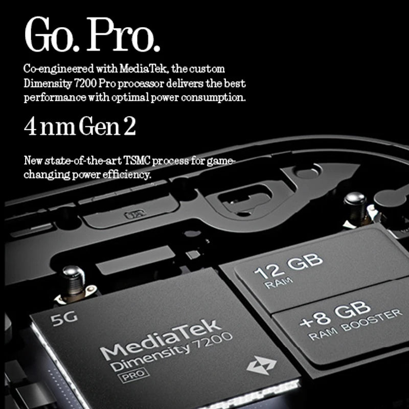 Nothing Phone (2a) Global Version Smartphone Dual 50MP Cameras Dimensity 7200 Pro Processor 6.7" 120Hz Flexible AMOLED Display