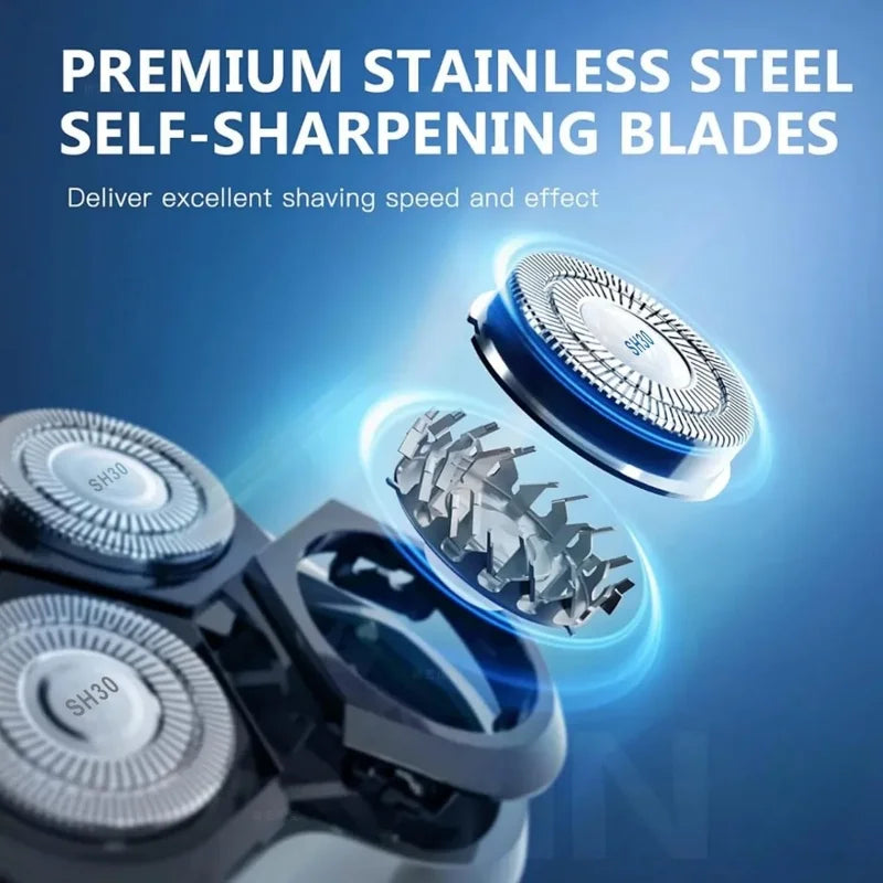 6pcs SH30 50 70 90 Replacement Head Compatible with Philips Norelco Series 3000/2000/1000