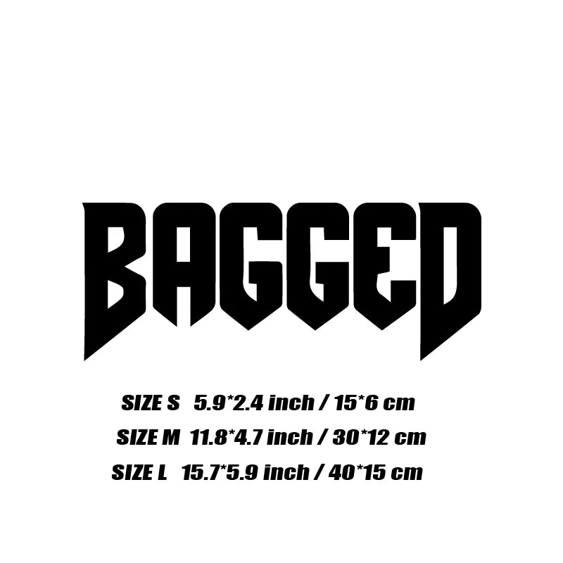 "BAGGED"decal,fashion stickers with high quality sticker for cars trucks motorcycles &laptops!For a Unique look!