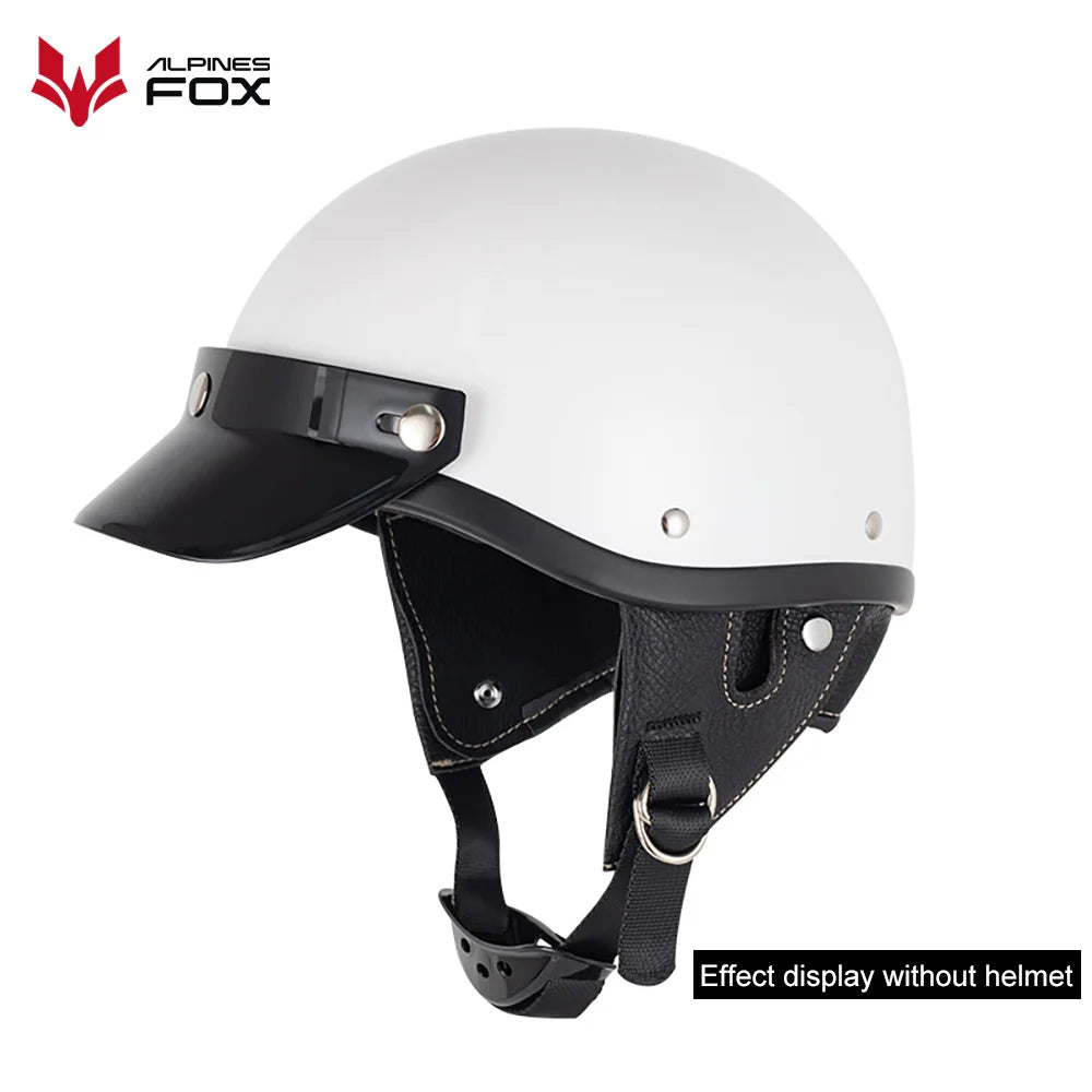 Motorcycle Helmet Sun Shade Protector 3 Snap-Button Retro Open Face Flip Up Down Shield Visor Modified Parts 7.08 X 2.95 In