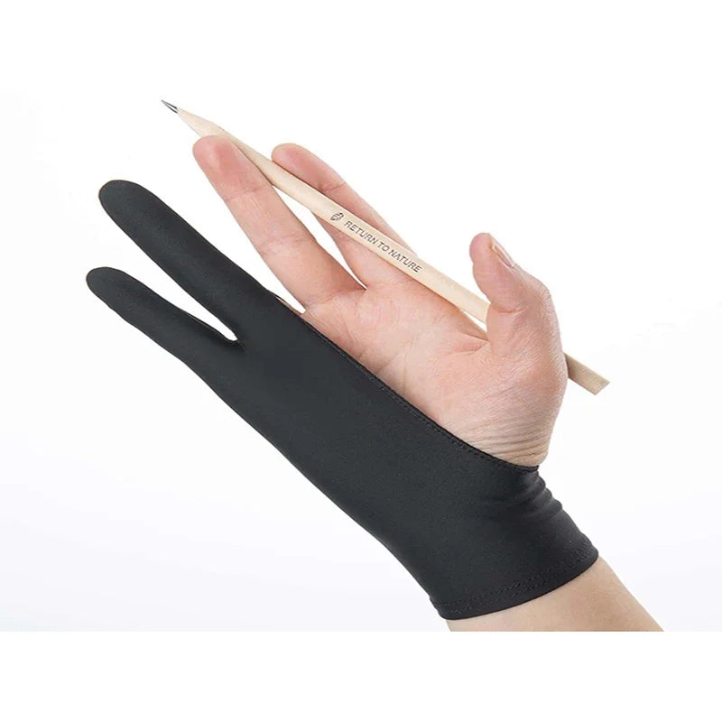 1/2 Layers Art 2 Finger Anti-mistouch Painting Sketch Gloves Screen Touch Glove Artist Drawing Glove Drawing Tools for Artist