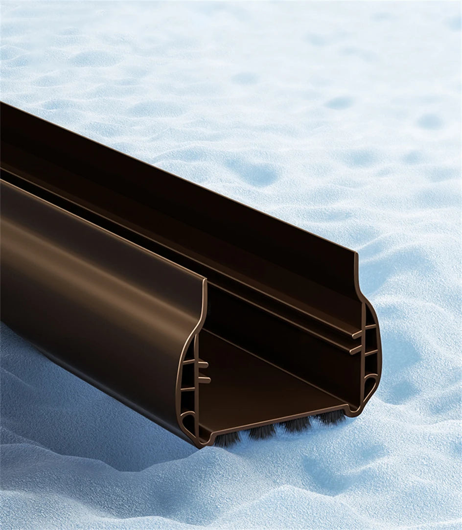 1-4pcs 93cm Door Bottom Seal Strip with Brush PVC Dustproof Soundproof Snap-in installation Gap Door Draft Stopper Weatherstrip