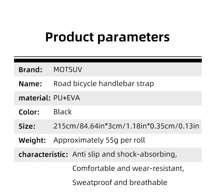 MOTSUV Road Bicycle Bar Tape Cycling Cork Shockproof Sport Handlebar Bandage EVA Wrap Bent Bar Tape+2 Bar Plug Bike Accessories