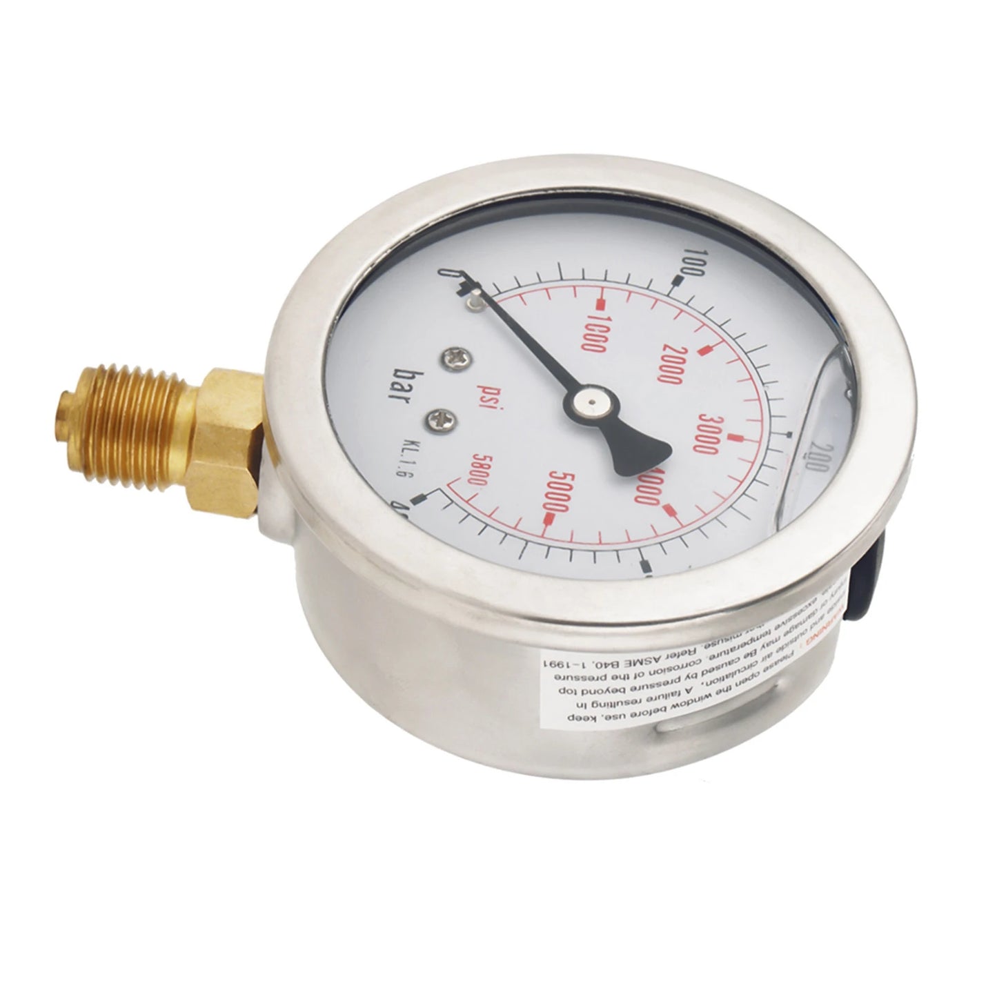 0‑400BAR 0‑5800PSI G1/4 68mm Hydraulic Pressure Gauge Meter Air Pressure Gauge Hydraulic Gauge Hydraulic Pressure Gauge