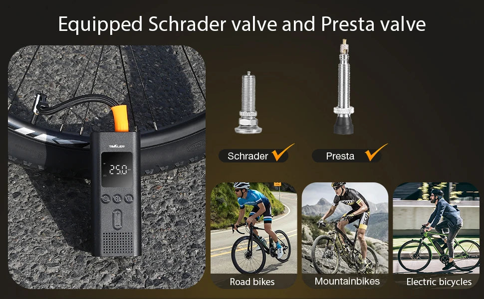 150psi Air Pump Portable Wireless Electric Tire Inflator For Bicycle Car Motorcycle Air Compressor Injector Bike Accessories