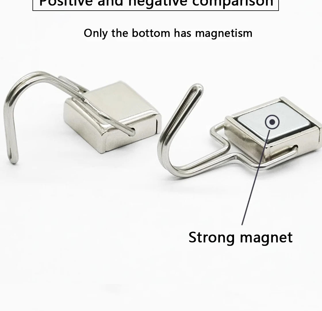 30Pcs Square Strong Magnetic Hooks Multi-Purpose Storage Hooks Home Kitchen Bar Storage Hooks Key Storage Hooks Bathroom Hangers