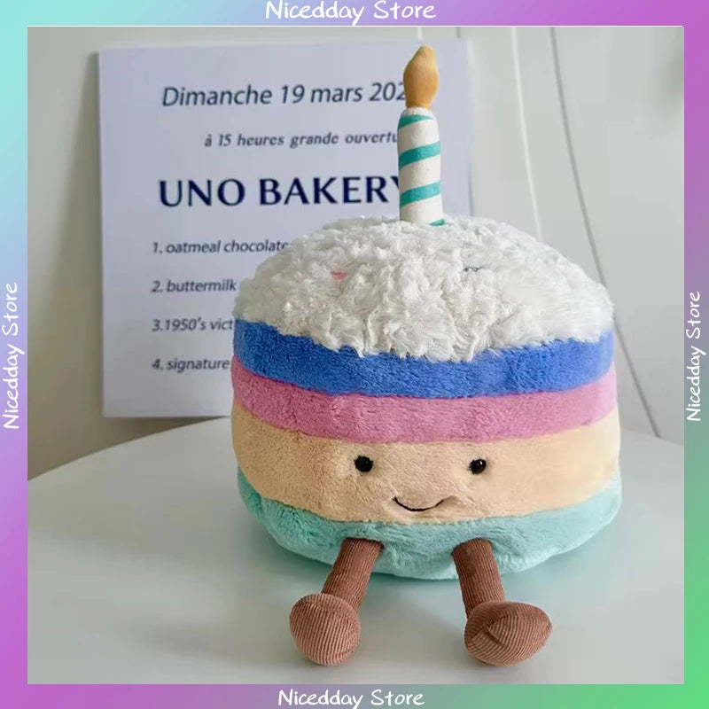 New Birthday Cake Jelly Cat Plush Toy Doll Cake Cloth Puppet Cute Fun Shop Soothing The Doll Valentine'S Festival Birthday Gift