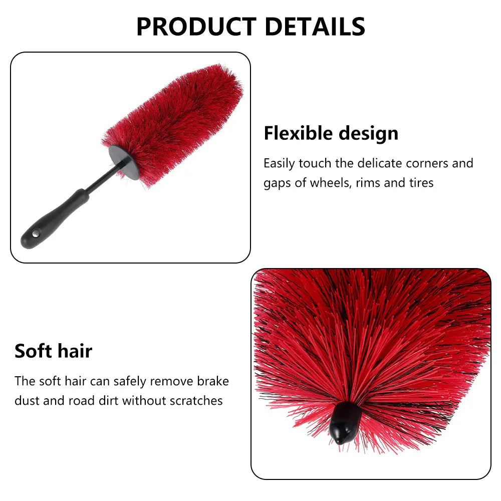 45cm Car Wheel Wash Brush Multifunction Car Wheel Rim Tire Cleaning Brush Soft Non Scratch Auto Care Detailing Washing Tools
