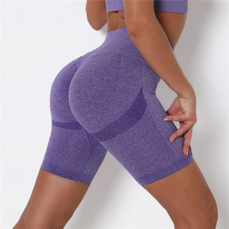 Women Shorts Yoga Gym Shorts Seamless Gym Shorts Push Up Fitness Sports Shorts High Waist Workout Cycling Shorts Sports Clothes