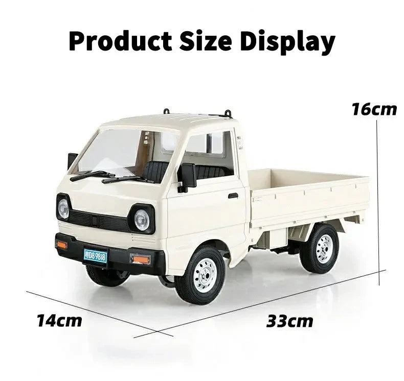 ZWN 1:12/1:16 Retro Rc Car With LED Lights Full-scale Simulation Vehicle Professional 4WD Remote Control Pickup Truck Model Toys