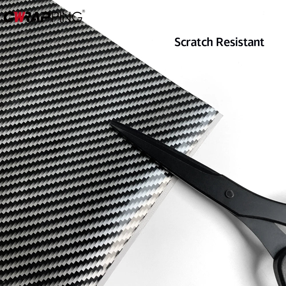 Car Wrap Vinyl Film 2D Glossy Carbon Fiber Sticker Anti-Scratch Black Color Change Film Bubble Free Decal for Car Accessories
