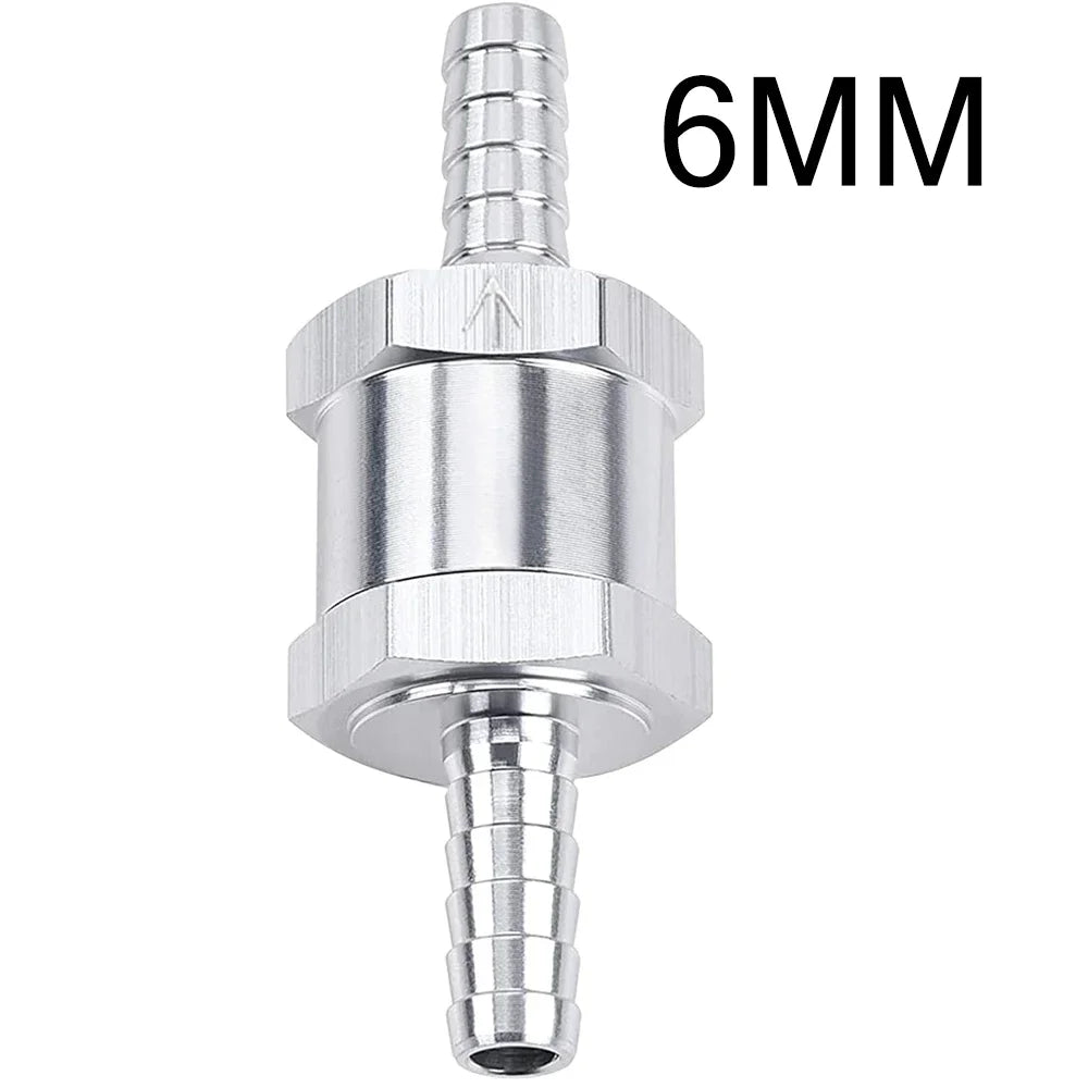 6 8 10 12 14 16mm One-way Non-return Check Valve Fuel Water Gas Air Vacuum Aluminum Alloy Petrol Diesel Water Fuel Line Way