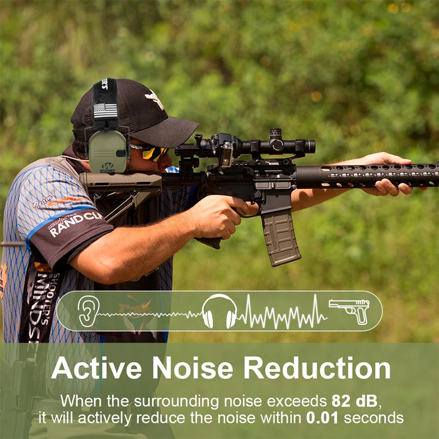 Original Military Tactical Electronic Shooting Earmuffs Outdoor Hunting Sound Pickup Noise Reduction Protection Hearing Headset
