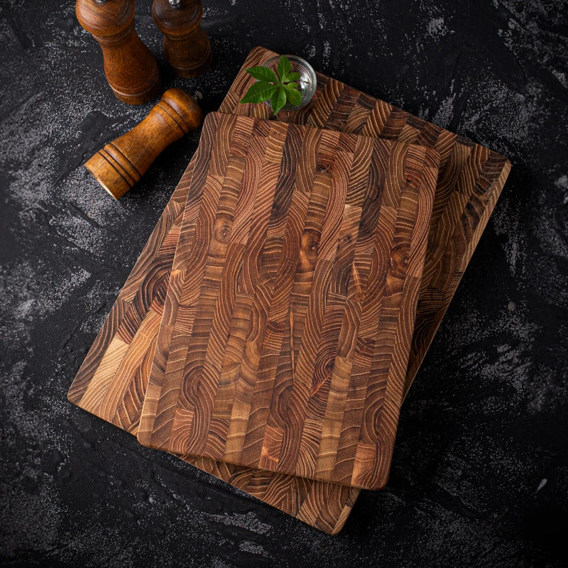 Large Size,High Quality Teak Wood Cutting Board:16.5*11.8 Inch/13.3*9.5 Inch,1 Inch Thick,Suitable For Christmas,Halloween