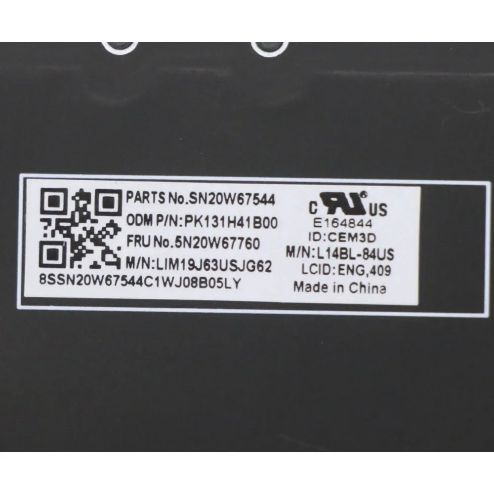 New and Original for Lenovo Thinkpad  L14 Gen1 Gen2  US English Backlit Keyboard 5N20W67760