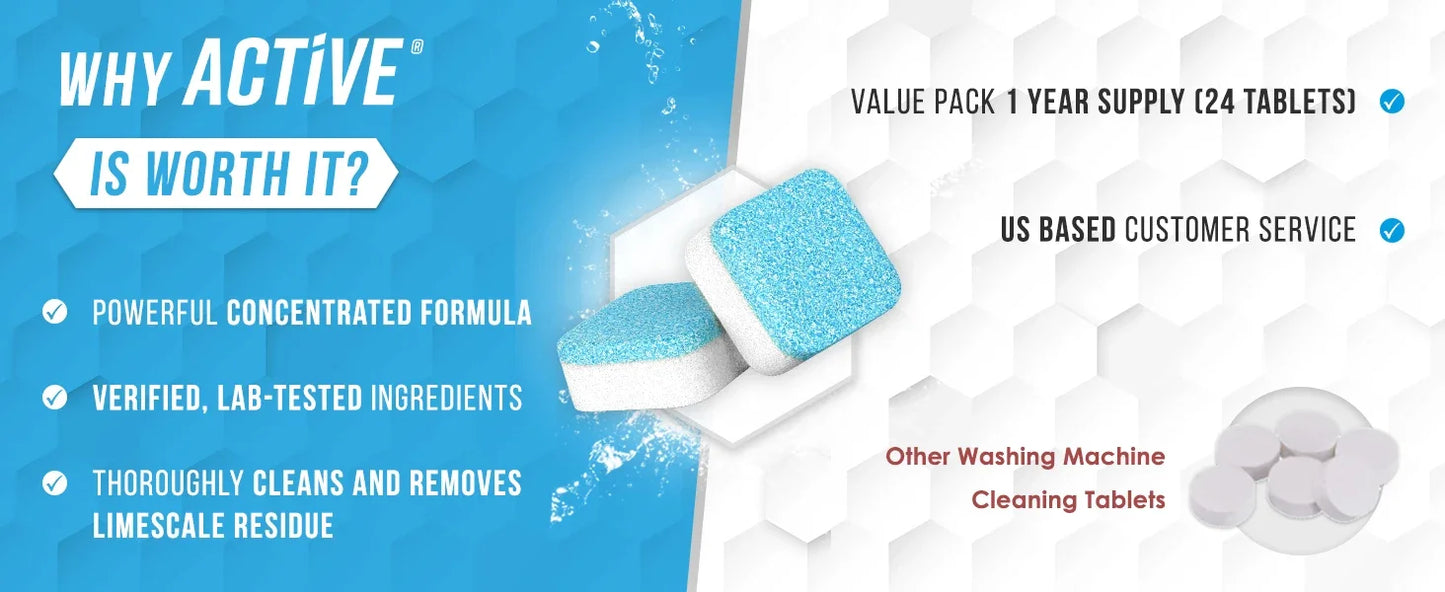 Washing Machine Cleaner Descaler Of 12/24pcs Pack-Deep Cleaning Tablets Odor Removing Tablets For Washer Laundry Supplies