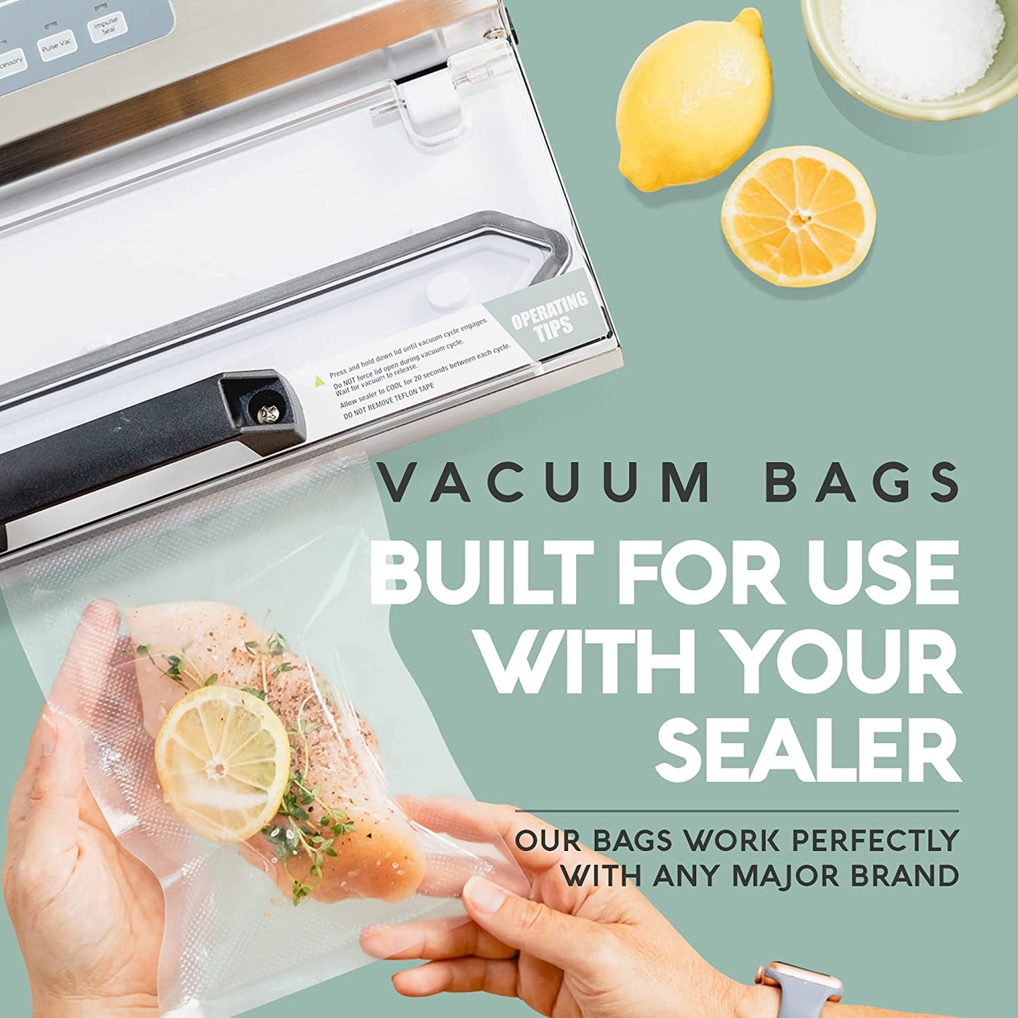 100PCS/LOT vacuum sealer Plastic Storage bag for vacuum sealing machine for pack food saver Packaging Rolls packer seal bags