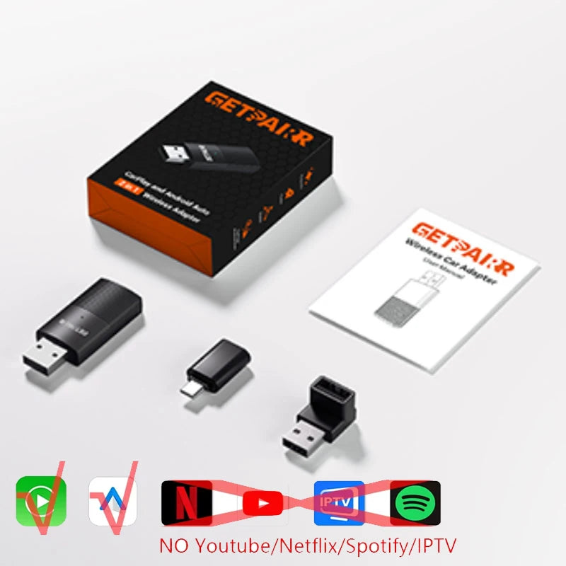 OTTOMOTION Play2 Video Pro Wireless CarPlay Android Auto Adapter Built in Youtube Netflix IPTV Video Box for Car Accessories