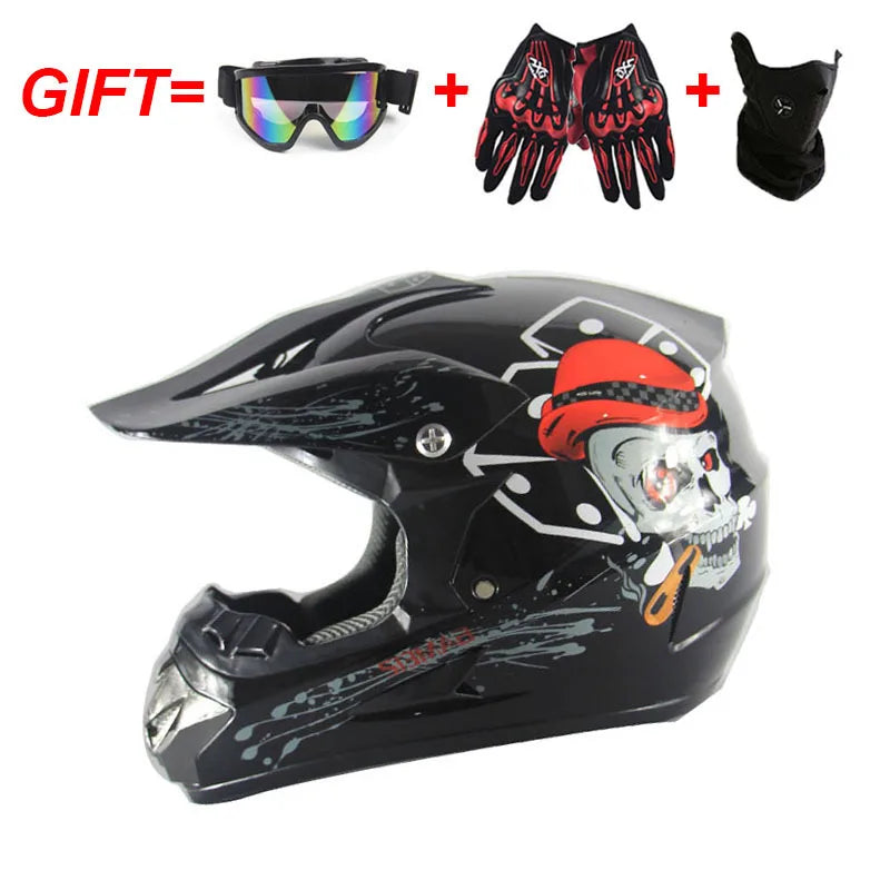 Adult Motocross Dirt Bike Helmet Dirtbike ATV Helmet Unisex Adult Men Women Adjustable Off-Road Motorcycle Helmet