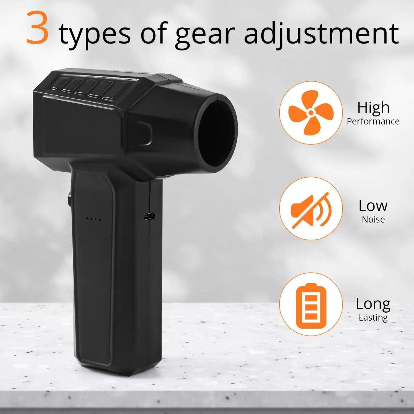 130000-50000PM Air Blower Turbo Jet Fan Electric Power Display Handheld Mini Dust Cleaner High Speed Duster Gun Cleaning Tool