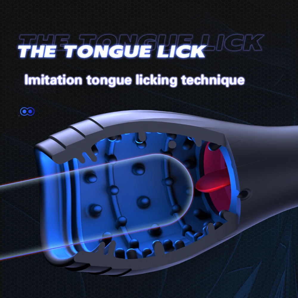 Sex Glans Trainer Male Masturbator Cup Tongue Licking Glan Stimulation Vibrator Penis Massager Delay Trainer Sex Supplies
