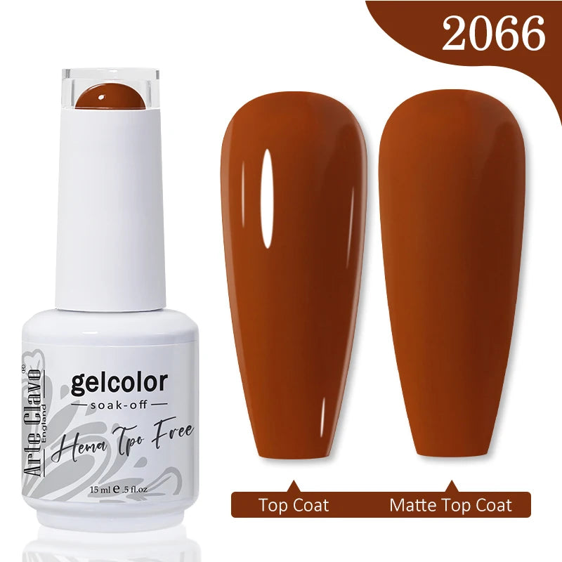 Arte Clavo HEMA TPO FREE Gel Nail Polish Jelly 15ml LED Nail Gel Hybrid Varnish Matt Top Base Coat Nail Art Gellak Primer