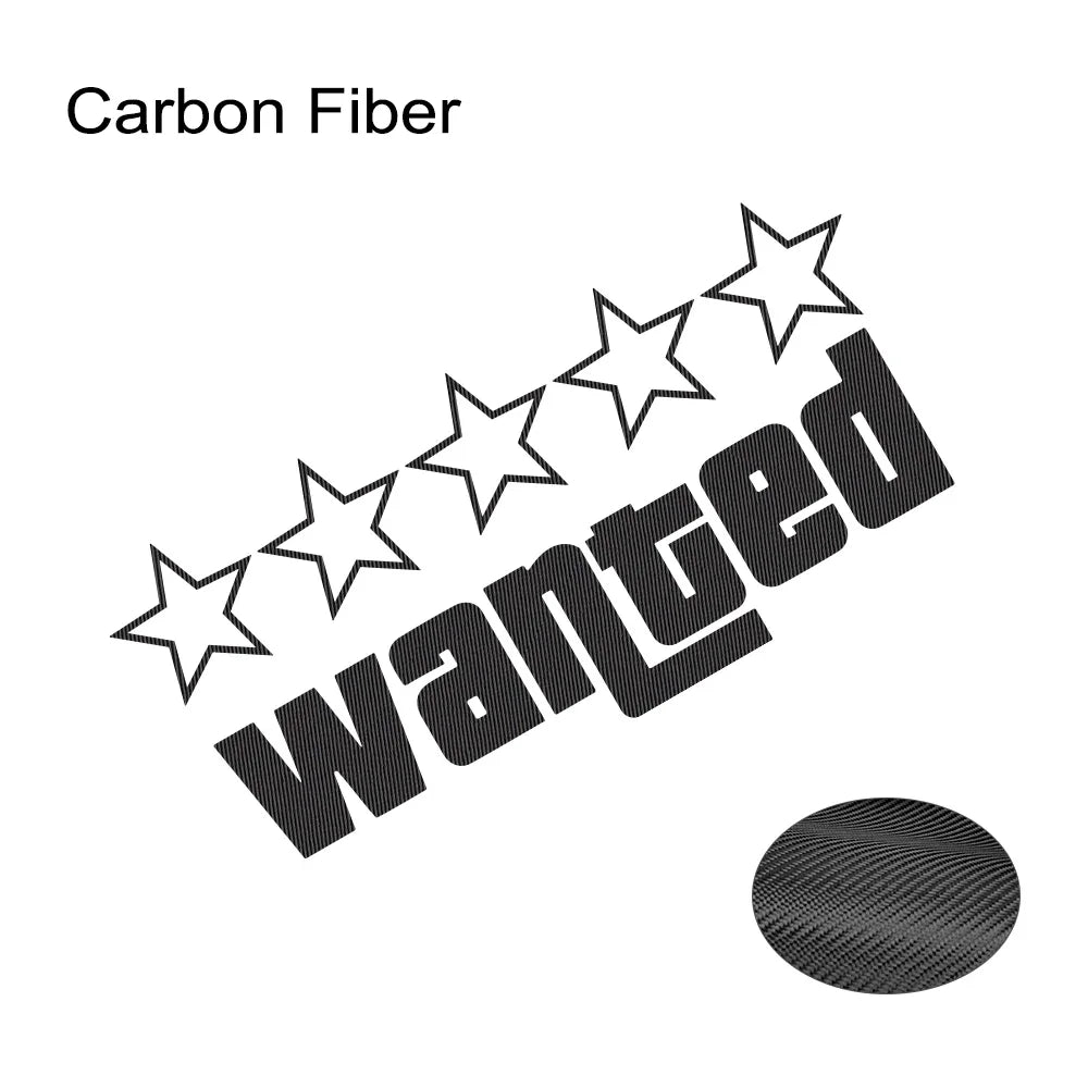 Wanted Pentagram Car Stickers Vinyl Decals Decor Rear Windshield Window Glass Bumper Body Scratches Waterproof Auto Accessories