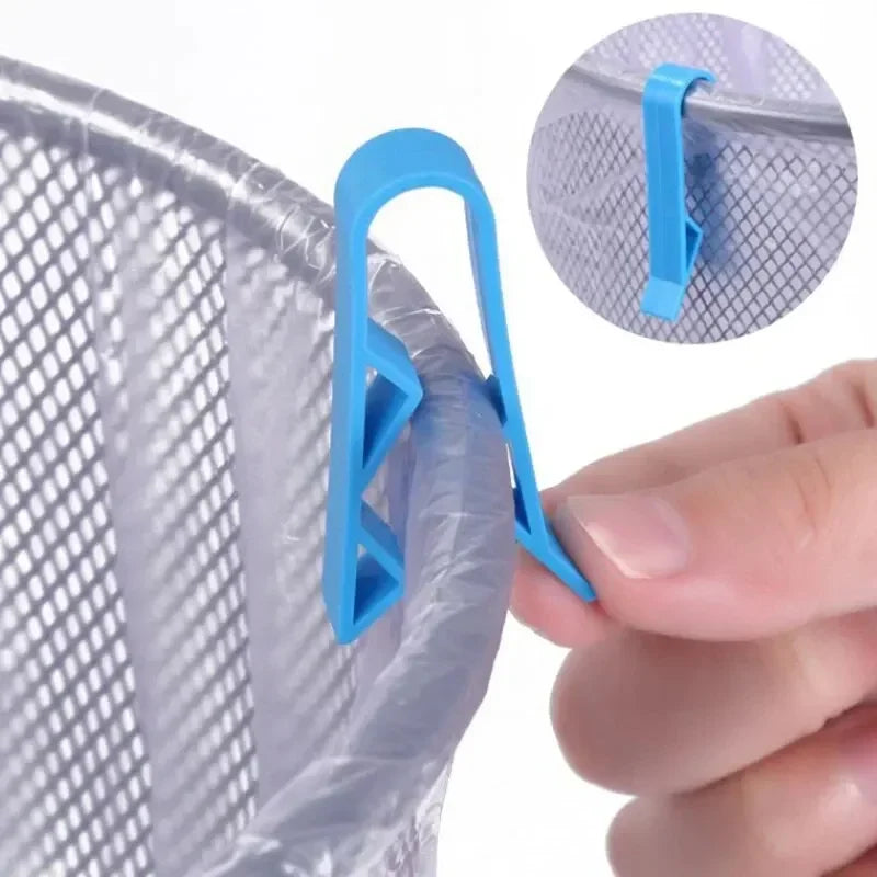 10Pcs Waste Basket Can Fixation Clip Kitchen Bathroom Organizer Household Storage Clamp Clip Garbage Bin Clip Sealing Tools New