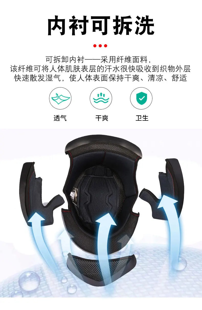 ICE.BEACON 3C certification national standard motorcycle helmet men and women winter personality safety four season rider Blueto