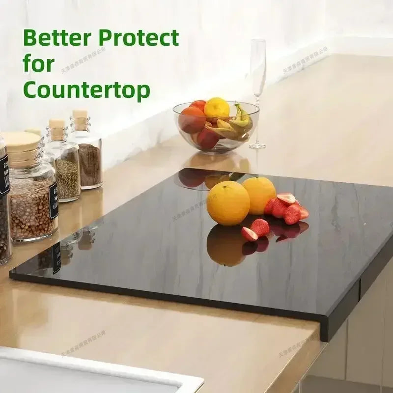 New High Quality Acrylic Cutting Boards Chopping Boards with Lip Anti-slip Countertop Protector Cheese Board Kitchen Accessories