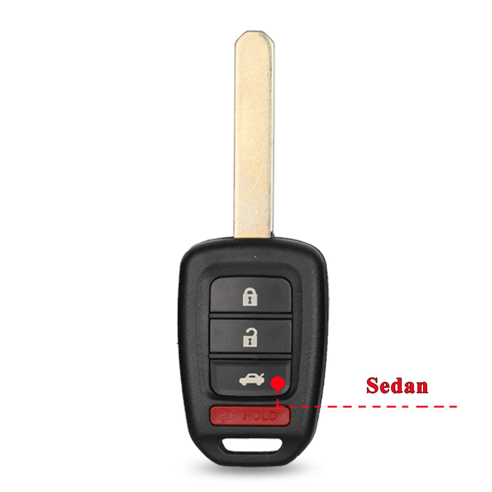 jingyuqin 10pcs/lot Car Key Shell 2/3/4 Button for Honda Civic City Fit HR-V XR-V Auto Remote Fob Case