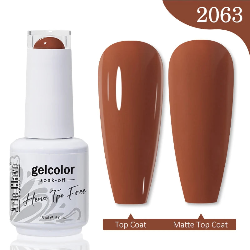 Arte Clavo HEMA TPO FREE Gel Nail Polish Jelly 15ml LED Nail Gel Hybrid Varnish Matt Top Base Coat Nail Art Gellak Primer