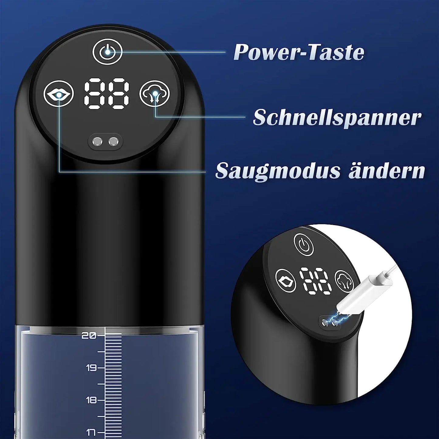 HESEKS Vacuum Sucking Electric Penis Pump Air Water Penis Extender Dick Training Automatic Male Masturbator Sex Toy for Men 18+
